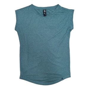 Mountain hardwear rolled sleeve muscle tank shirt split back green